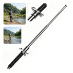 Reinforced steel baton, three-section telescopic self-defense stick, vehicle-mounted emergency window breaker, portable outdoor anti-wolf baton